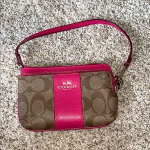 Coach pink coin purse like new